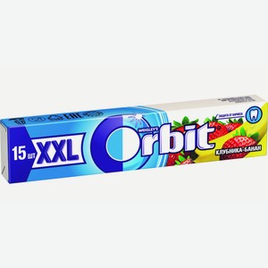 Жевательная резинка ORBIT XXL КЛУБНИКА-БАНАН 20,4Г, , ,