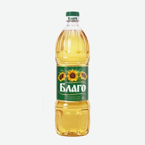 Масло подсолнечное «Благо» рафинированное дезодорированное вымороженное, 1 л